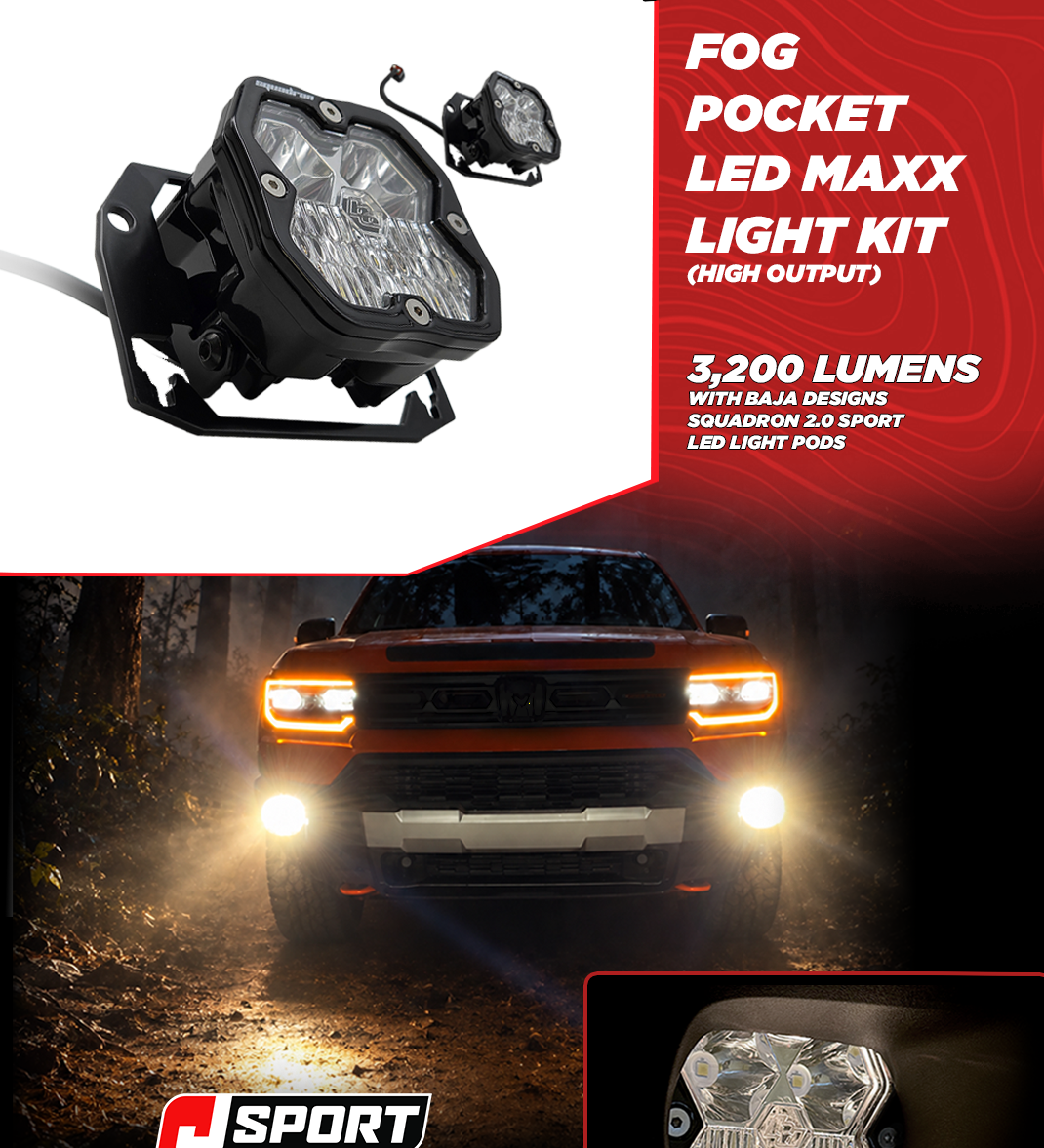 FOG POCKET LED MAXX LIGHT KIT (HIGH OUTPUT)