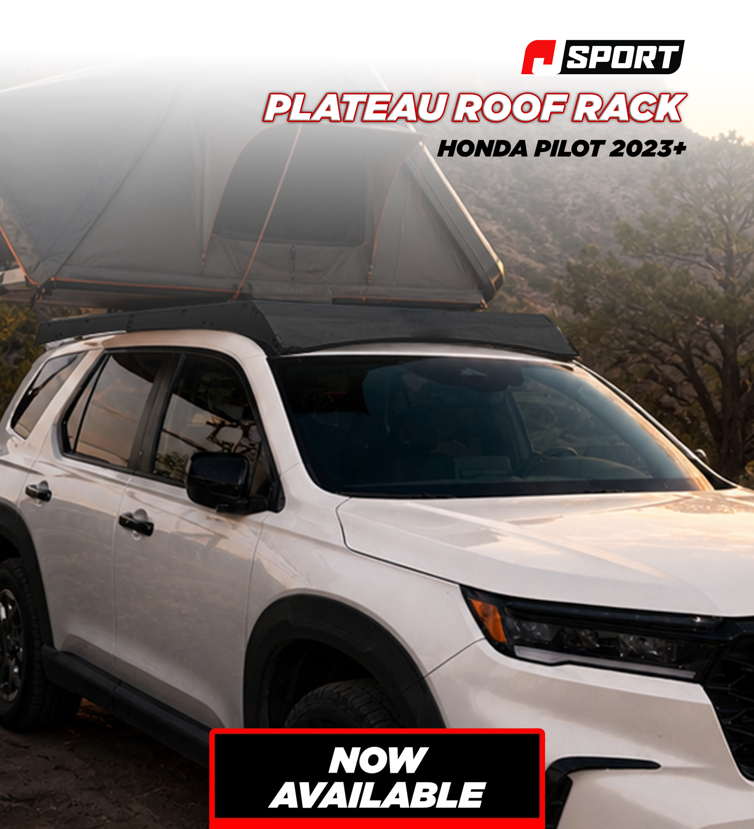 NEW RELEASE - JSPORT USA PLATEAU ROOF RACK FOR THE 2023+ HONDA PILOT
