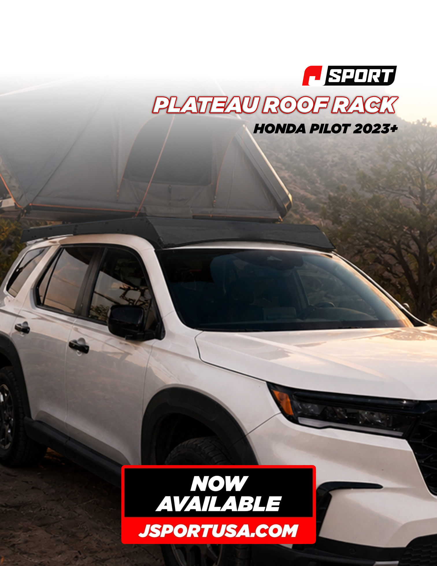 NEW RELEASE - JSPORT USA PLATEAU ROOF RACK FOR THE 2023+ HONDA PILOT