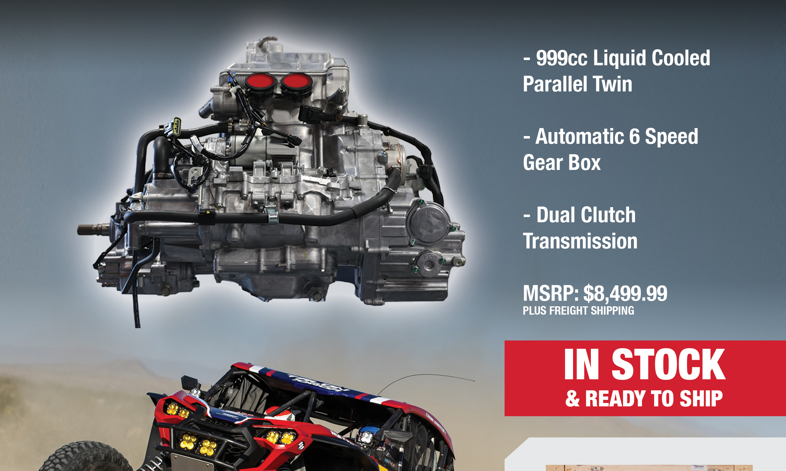 IN STOCK - Factory Stock Honda Talon 999cc Crate Engine