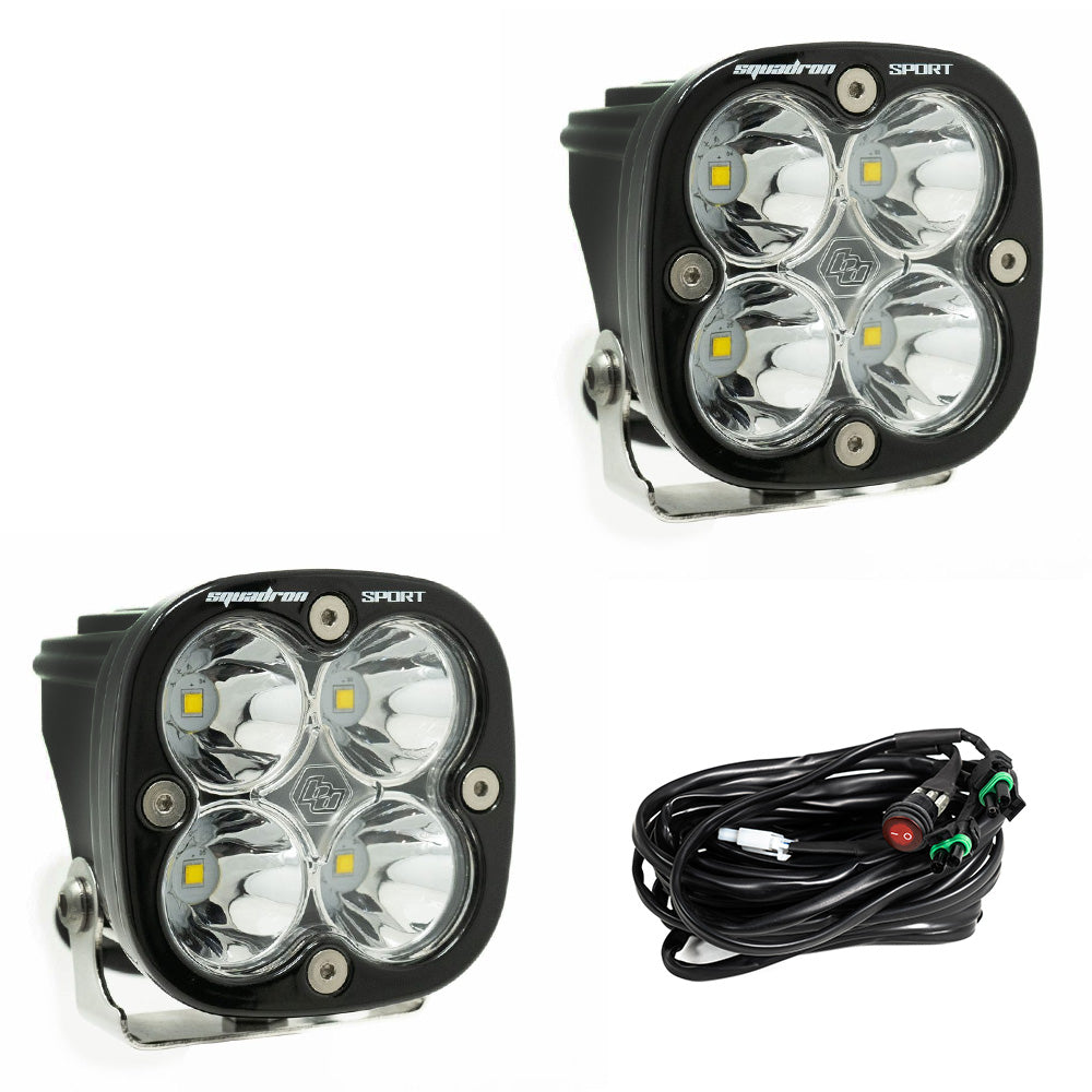 Squadron Sport Black LED Auxiliary Light Pod Pair – Universal - Baja Designs